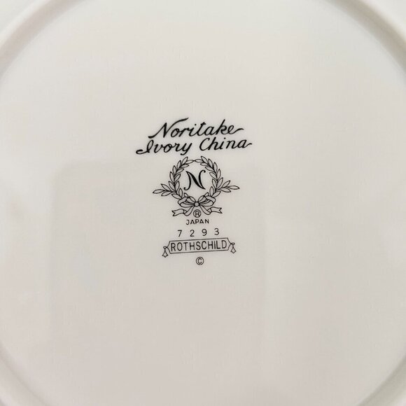 Noritake Rothschild Ivory China Platinum Band Bread & Butter Plates – Set of 4 - Picture 15 of 16